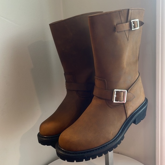 Riding Full Grain Leather Men’s 10' Tall Boots NEW - Picture 4 of 6